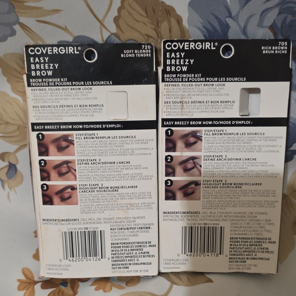 COVERGIRL Easy Breezy Brow Powder Kit Soft Blonde & Rich Brown with Brush - Picture 3 of 4
